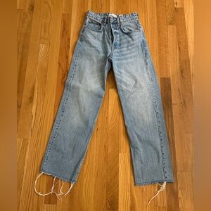 Zara Light Blue Straight Jeans